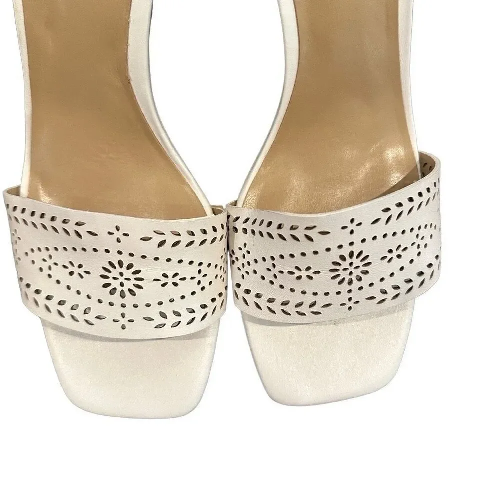 Ann Taylor white proliferated sandals-size 8.5